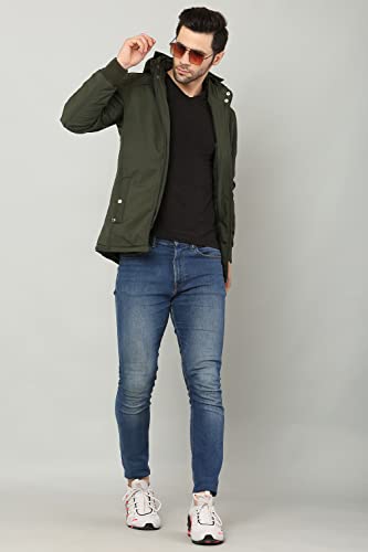 Image of Men's Hooded Fleece Jacket, Zip-Up Front, Lightweight, Water Resistant