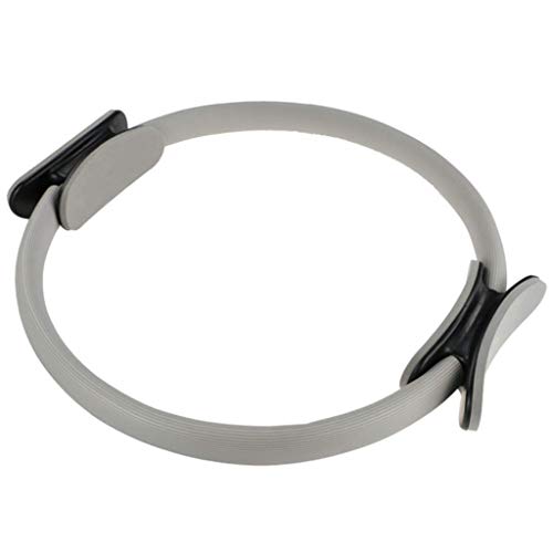 LY-01 Círculo de Yoga Anillo de Yoga Pilates de 15 Pulgadas - Anillo Deportivo Fitness Quema Grasa (Color : Gray)