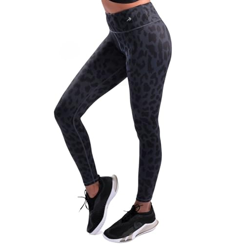 CompressionZ Women's Compression Leggings High Waisted Performance Shaping Gym, Pilates, Travel, Yoga, Workout Pants Leopard Black Medium by CompressionZ - Used condition - US$45.81