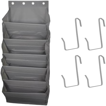 Tür-Schuhorganizer Mit 12 Fächern - Platzsparende Aufbewahrung Grau