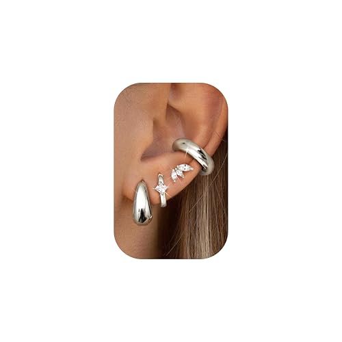 【Uso Versatile】 : Questi set di orecchini sono semplici e pratici, adatti a più fori. Possono essere indossati come orecchini al cartilagine, cerchi al conchiglia, gioielli daith, orecchini all'helix, cerchi al rook e cerchi al tragus.