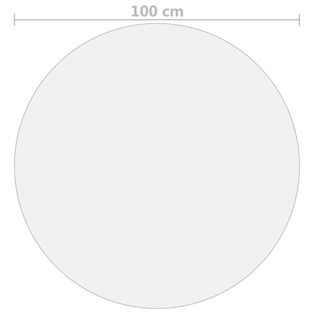 Tischfolie Transparent PVC 1,6 mm dick rund Ø 100 cm abwaschbare Tischdecke tischschutz schreibtischunterlage tischdeko für drinnen draußen einfache Reinigung
