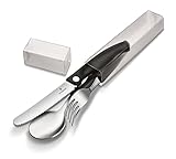 Victorinox, Swiss Classic, Profi Tafelbesteck, 3-teilig, Extra Scharfe Klinge, Wellenschliff, 11 cm, Robuster Kunststoffgriff, Rostfreier Stahl, schwarz