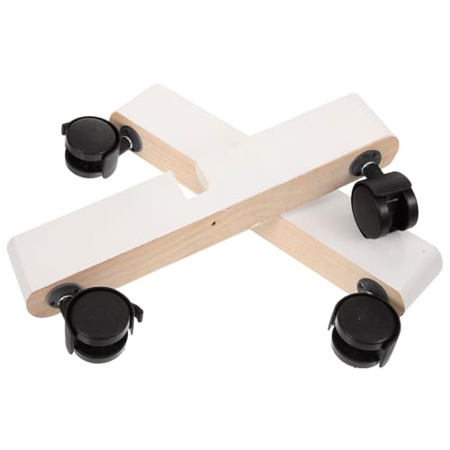 2 Piezas Base Móvil De La Pantalla Tabique Separador De Ambientes con Patas Separador De Ambientes con Ruedas Soportes Estante De Partición Madera Espesar Asiento De Entrada
