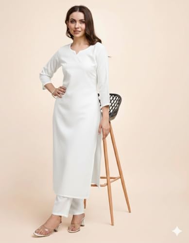 Image of Women's Cotton Silk Zari Kurta Pant Set