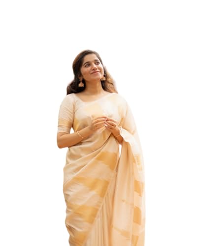 Image of C J Enterprise Women's Banarasi Saree Pure Kanjivaram Style Silk Saree With Blouse Piece for Wedding (Shiv-1)