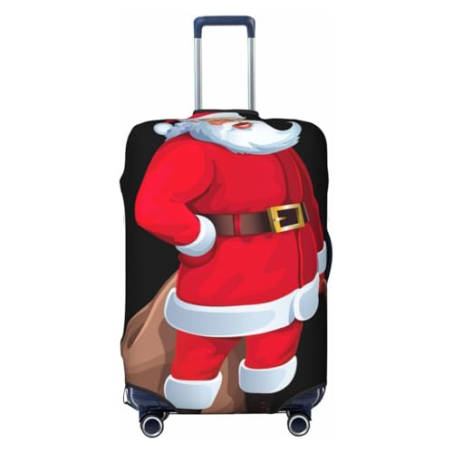 Cute Santa Claus Print Luggage Suitcase Cover Protector Luggage Washable Covers With Concealed Zipper