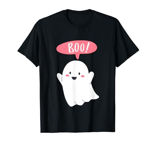 Boo Halloween Cute Ghost Funny Kids Adults T-Shirt