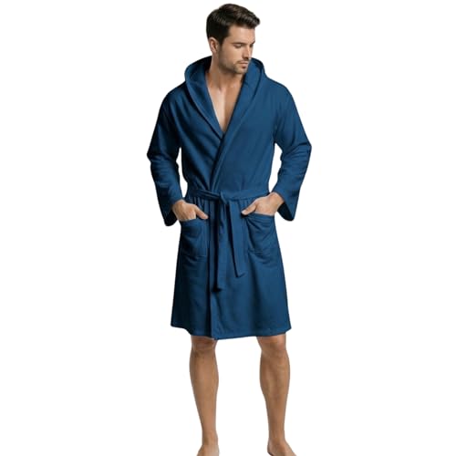 Intimitaly® Accappatoio Microfibra Uomo e Donna Unisex con Cappuccio Pratico