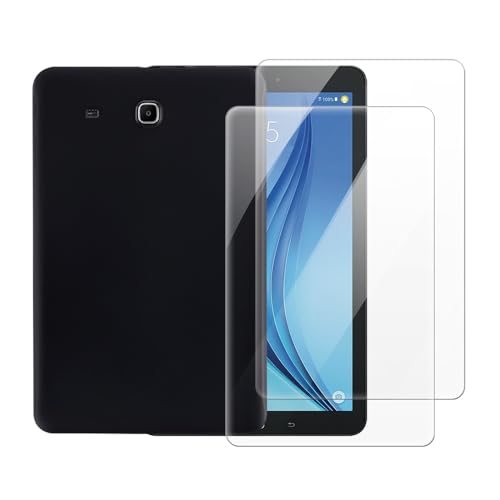 Funda Samsung Tab E 9.6 con Cristal Evita Pantalla Rota Negro