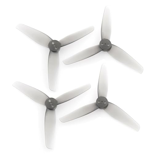 8pcs HQProp T3X2X3 3020 3 Inch 3-Blade T-Mount Propeller Set (4X CW / 4X CCW) Poly Carbonate, Gray
