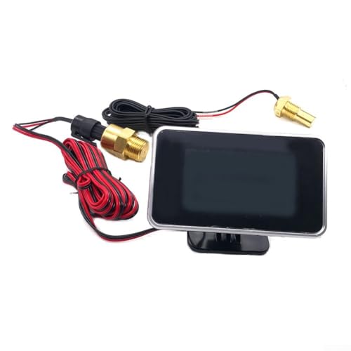 Instrument numérique 4 en 1 LCD pour voiture combinant pression d'huile, température de l'eau, jauge de carburant et voltmètre avec réglage rapide du capteur et large plage de tension de