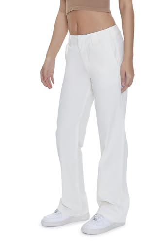 Forever 21 Women's Straight-Leg Twill Pants3