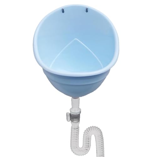 Urinal Urinalbecken, Plastik Wasserloses Urinal für Männer, Spritzsichere Urinale mit 150cm Anti-Geruchs-Abflussrohr, Wandmontierte Spritzwassergeschützte Spülurinale für Keller Baustelle WC (Blau)