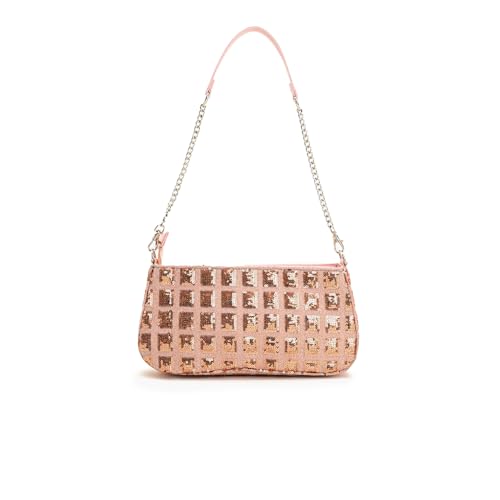 Image of Boho Girl Sequin Clutch Bag for Women - Glitter Evening Bag Purse - Sparkly Geometric Party Handbag - Prom, Wedding, Cocktail, Formal Shoulder or Crossbody Bag with Chain Strap