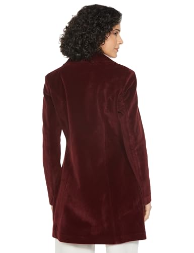 Image of Qube By Fort Collins Women's Knitted Hip Length Tweed Blazer - Stylish, Versatile, And Elegant For Office Or Casual Wear