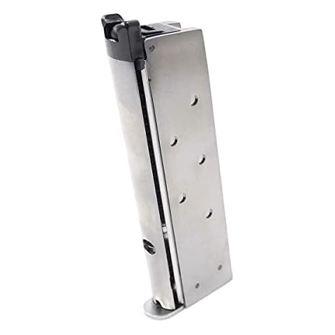 WE Chrome M1911 Green Gas Magazine 15rd Cover