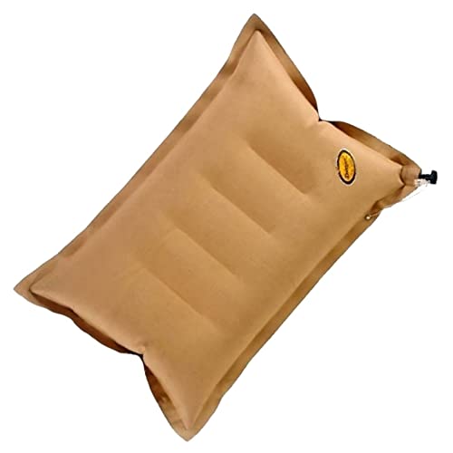 Image of Duckback Self-Inflating Air Pillow | Waterproof & Durable Travel Pillow for Neck & Back Support | Comfortable & Portable Cushion for Camping, Car, Office, & Home (Khaki-Green)