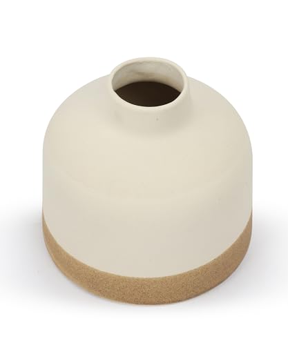 Image of SPHINX Decorative Ceramic Vase, Flower Vase, Pampas Grass Vase, Vase for Money Plant Live Plants, Centrepiece for Home, Office,Gifts - (Small Bottle Two Tone, 5.5 Inches)