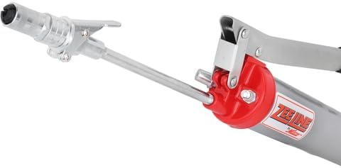 ZEELINE BY MILTON 高耐久レバーグリップグリースガン、ロックグリースカプラー付き10,000PSI、強力ロック、漏れ