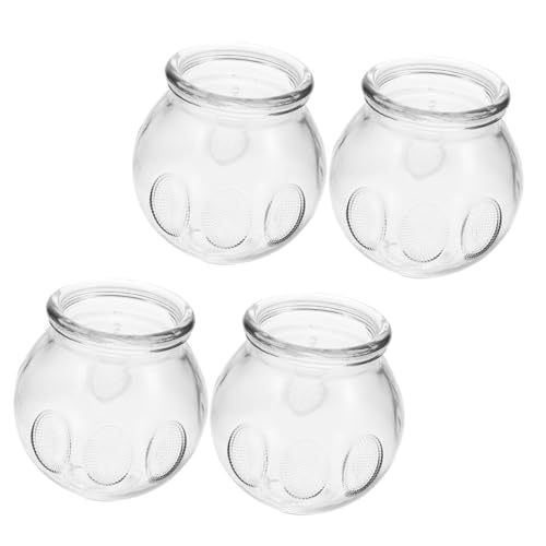 TOYZFRIENDY 4 pièces Lot de Ventouses Verre Épais pour Thérapie par Cupping à Domicile et Salon Outils de Massage Chinois Sans Éclats et Facile à Utiliser