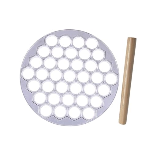 GRIRIW 37-hole Dumpling Mold Kit Rolling Pin Make Meat Dumplings Home Accessory for Kitchen