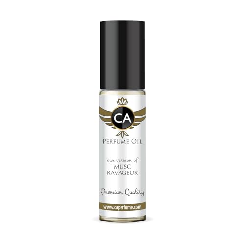 CA Perfume Impression of Musc Ravageur Unisex Fragrance Oil Amber Scent Long Lasting Perfumes for Women &amp; Men Travel Size TSA Ready Mini Parfum Body Oil Roll-on 0.33 Fl Oz 10ml