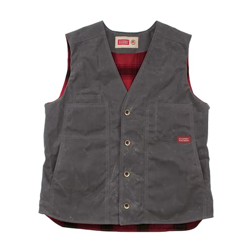 Stormy Kromer Waxed Cotton Vest, Charcoal, X-Large