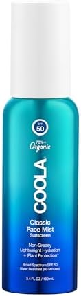 COOLA Face Sunscreen Mist, SPF 50, 3.4 fl oz
