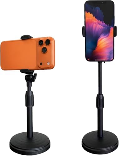 Suporte para Celular de Mesa 360° | Ajustável 26cm a 36cm, Base E...