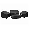 loriano Patio Furniture Covers, 4 Piece Outdoor Furniture Cover Waterproof, Patio Furniture cover set, Lawn Patio Set Covers Black