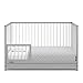Graco Teddi 5-in-1 Convertible Crib with Drawer (Pebble Gray with White) – GREENGUARD Gold Certified, Crib with Drawer Combo, Full-Size Nursery Storage Drawer, Converts to Toddler Bed