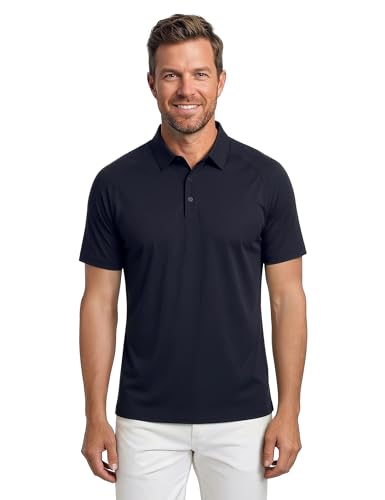 Camiseta polo deportiva para hombre Soojun, de rendimiento para golf, transpirable y técnica, con dobladillo adherido Active-Grip, estiramiento 4 vías, tejido sin arrugas, diseño apto para desplazamientos y uso diario fácil de cuidar miniatura 1