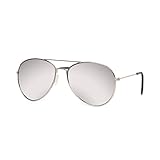 Aviator Sunglasses Silver Frame Mirror Lens 01