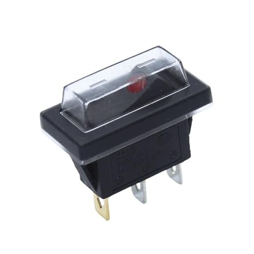 Interrupteur KCD3 noir 16A à verrouillage efficace avec témoin LED vert