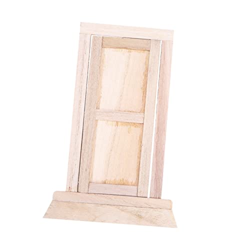 Vaguelly 1St DIY Dörrmöbel I Massivt Trä Modell Mini Dörr Möbel Tillbehör Mini Möbel Mini Dörr Modell Mini Prydnad Dörr Modell Prydnad Dörr Tillbehör Trädörr