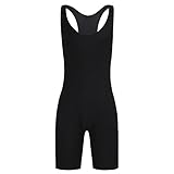CHICTRY Mono Body para Hombre Maillot Deportivo Camiseta sin Mangas Ciclismo Natación Leotardo Gimnasia Hombre Negro L