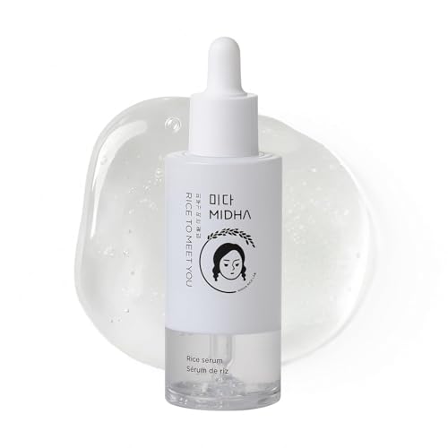 MIDHA Rice Serum, 1.69fl.oz/50ml, Deep hydration, Skin barrier support, Lightweight, Moisture, Radiant, Long-lasting Moisture care, balanced skin appearance, Nourishing