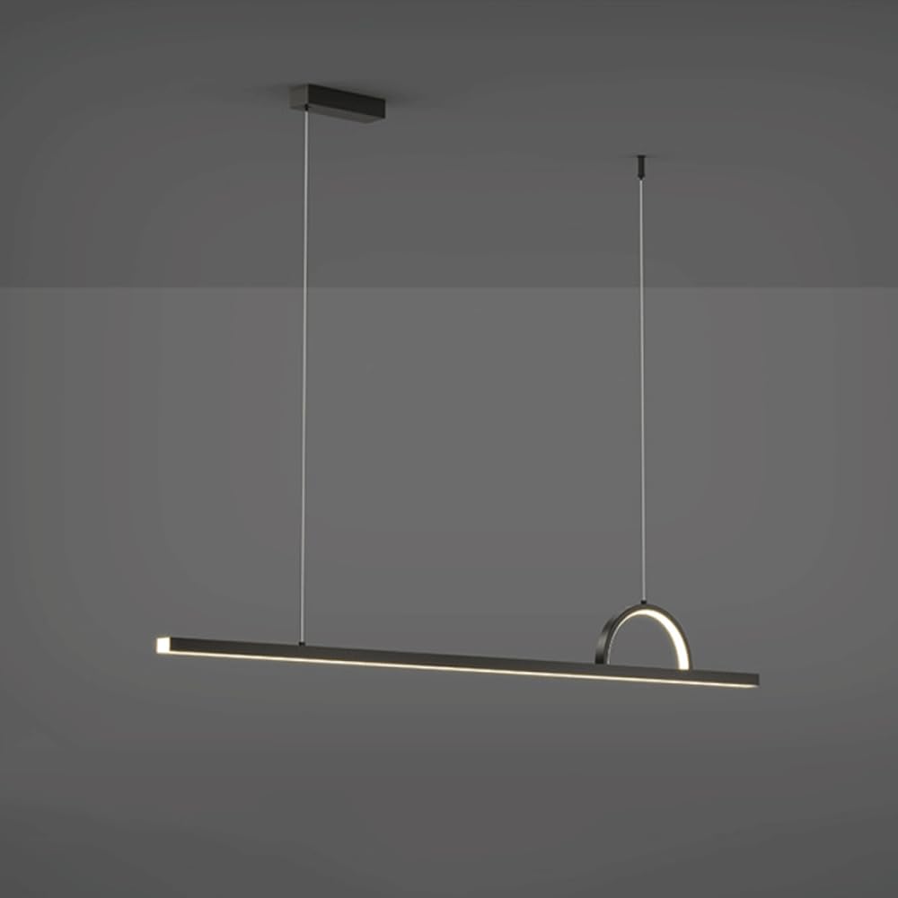 HYJAUSXB Ceiling Light Chandelier Modern Restaurant Single-line LED Above The Dining Table Three-Color Variable Lamp () Height Adjustable (46W)