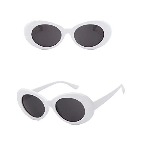 Óculos Escuros do Kurt Cobain Anos 90 Grunge Vintage Branco Estiloso Rock in Roll