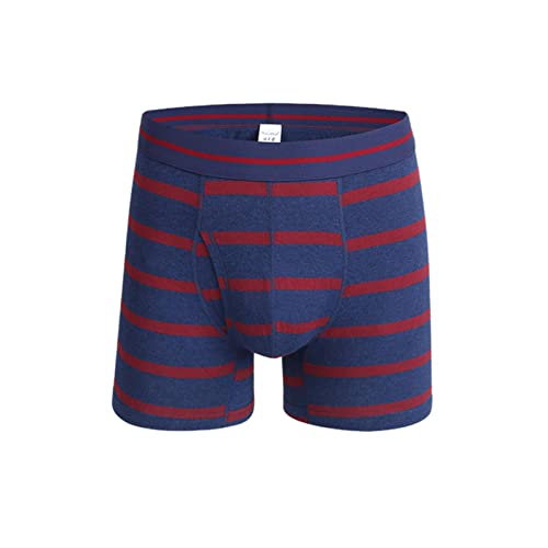 Boxers de algodón largos URYYRIT con licra y rayas de corte recto para hombre talla XXXL
