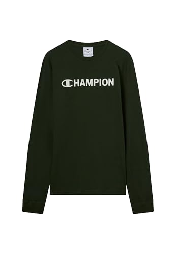 T-shirt homme Champion manches longues vert L pour éviter le froid avec style