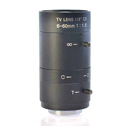 顕微鏡観察 6-60mm 1/3 "工業用カメラ手動ズームフォーカスレンズカメラまたは顕微鏡カメラ