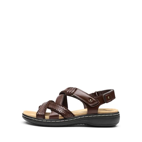 Image of DREAM PAIRS Women's Arch Support Sandals Comfortable Open Toe Dress Flats Walking Sandals For Summer