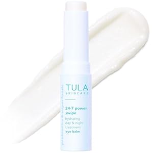 TULA 24-7 Power Swipe Hydrating Eye Balm | Dark Circle Treatment, Instant Brightening, Portable | 0.23oz