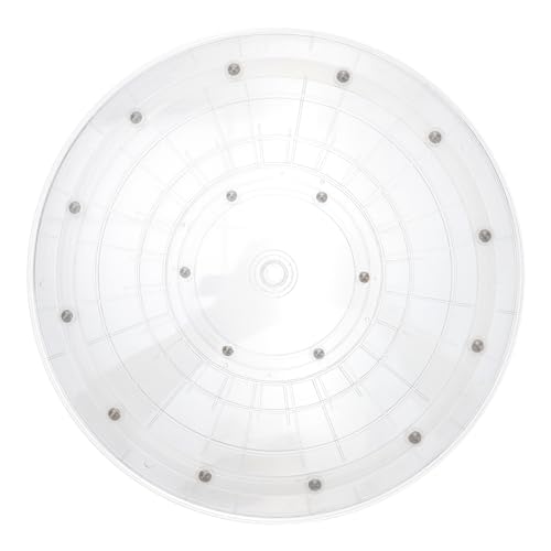 Healifty Plato Giratorio Acrílico Transparente Rotación Organizador de Condimentos para Cocina y Mesa