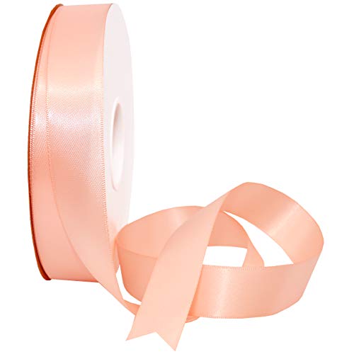 Image of Morex Ribbon Double Face Satin Ribbon, 7 /8 inch x 50 Yd, Moonstone
