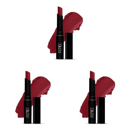 Image of RENEE Very Matte Lipstick - Rouge l Long Stay l Hydrating, Nourishing Lips l Transfer Proof, Smudge Proof l Intense Color Pay Off l Full Coverage l Weightless l Velvety, Smooth Finish l 1.6 g