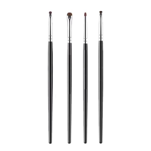 1/4 brochas de maquillaje de ojos planos profesionales en ángulo para hacer cejas para sombra de ojos, corrector, extensiones de cosméticos, extensiones de pestañas, cepillo de extensiones de pestañas
