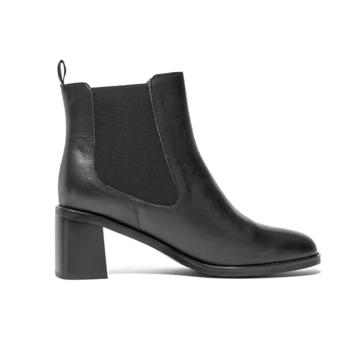 ONEENO Women's Heels Leather chelsea Boots3